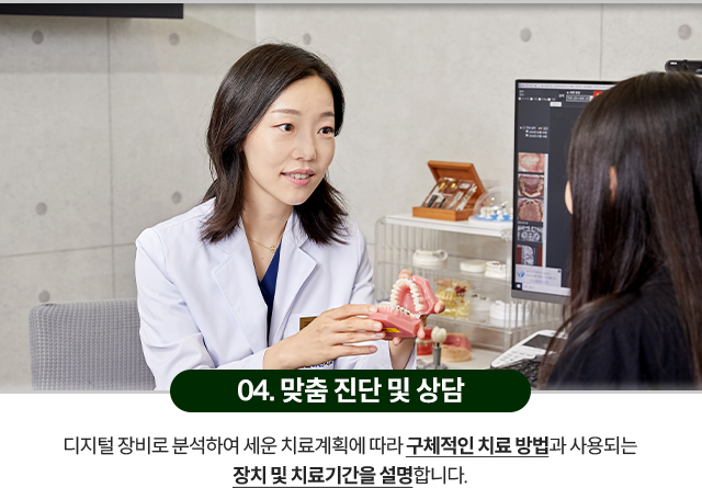 04)-맞춤-진단-및-상담-디지털-장비로-분석하여-세운-치료계획에-따라-구체적인-치료-방법과-사용되는-장치-및-치료기간을-설명합니다